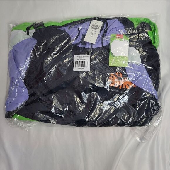 NEW Nickelodeon 90s TV shows color block quarter zip windbreaker jacket L - Picture 3 of 9